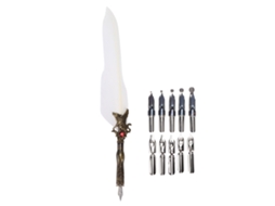 Caneta Estilo Retrô Pluma De Imersão De Aço Inoxidável Para Assinatura Presente Decoração De Mesa Branca
