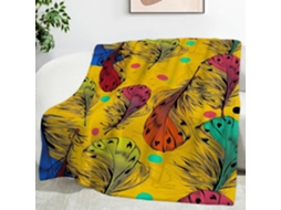Manta de Penas Bolinhas 180x200 Cm Multifuncional Macia Flanela Aconchegante para Cama Escritório Soneca Conju