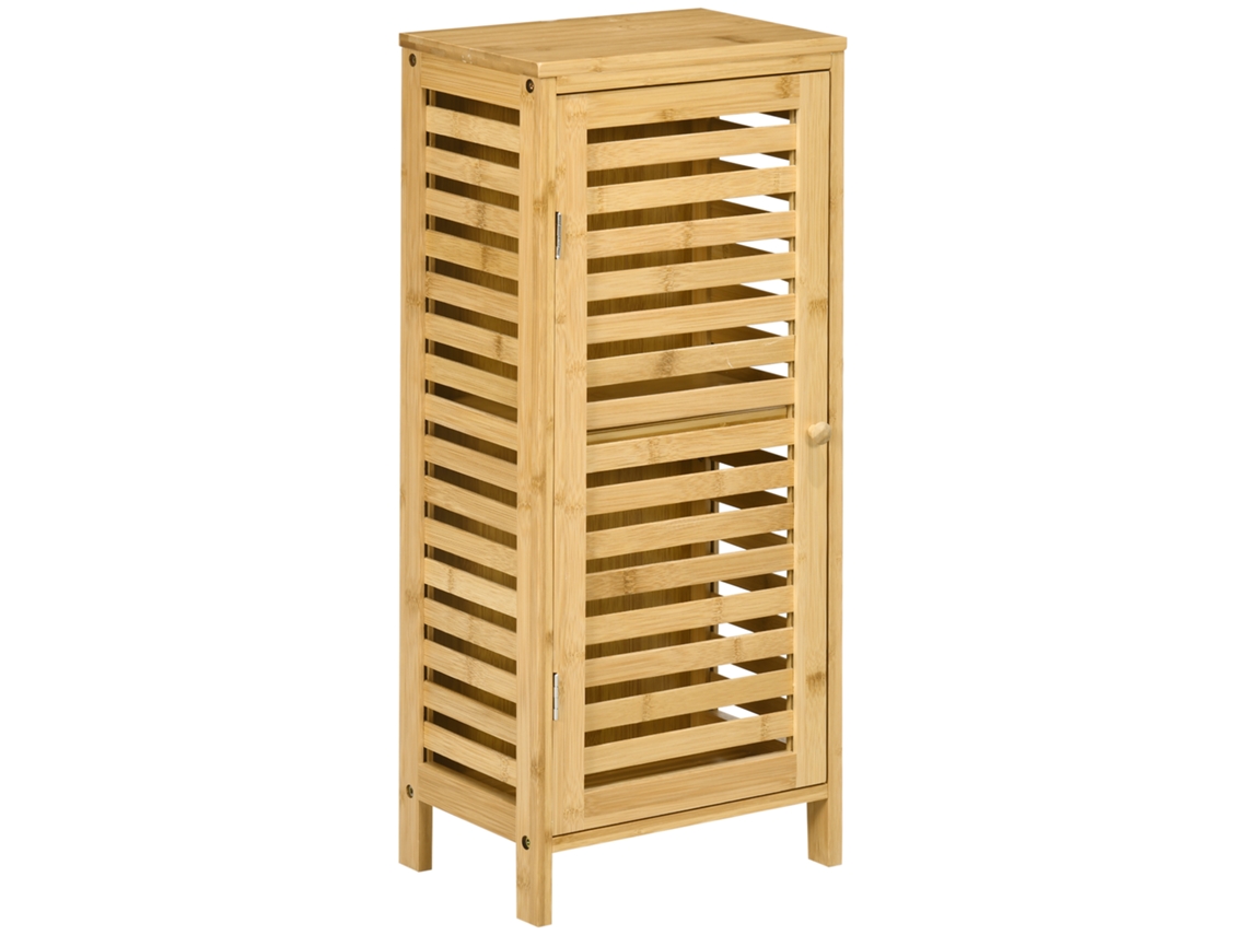 Armário Do Banheiro Armário Lateral Com Porta Com Persianas, 2 Compartimentos, Armazenamento, Natural, 30x19,9x70cm-xm