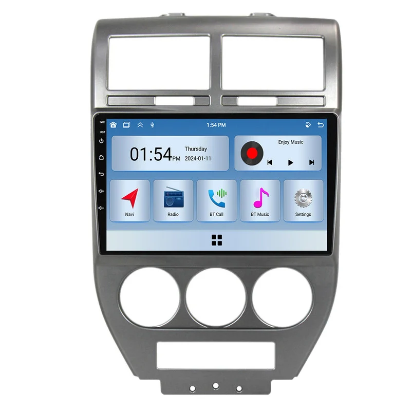 Autorrádio Multimédia Szsmart 6gb Ram 128gb Rom Carplay Para Jeep Compass 1 Mk 2006 2010 Carro Rádio Bluetooth Gps