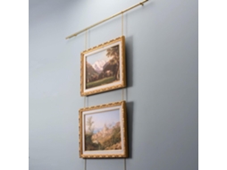 Kit Com 2-suportes De Parede Para Quadros Em Trilho, Haste Em Latão Antigo Para Exibição De Obras Arte, Suporte Para