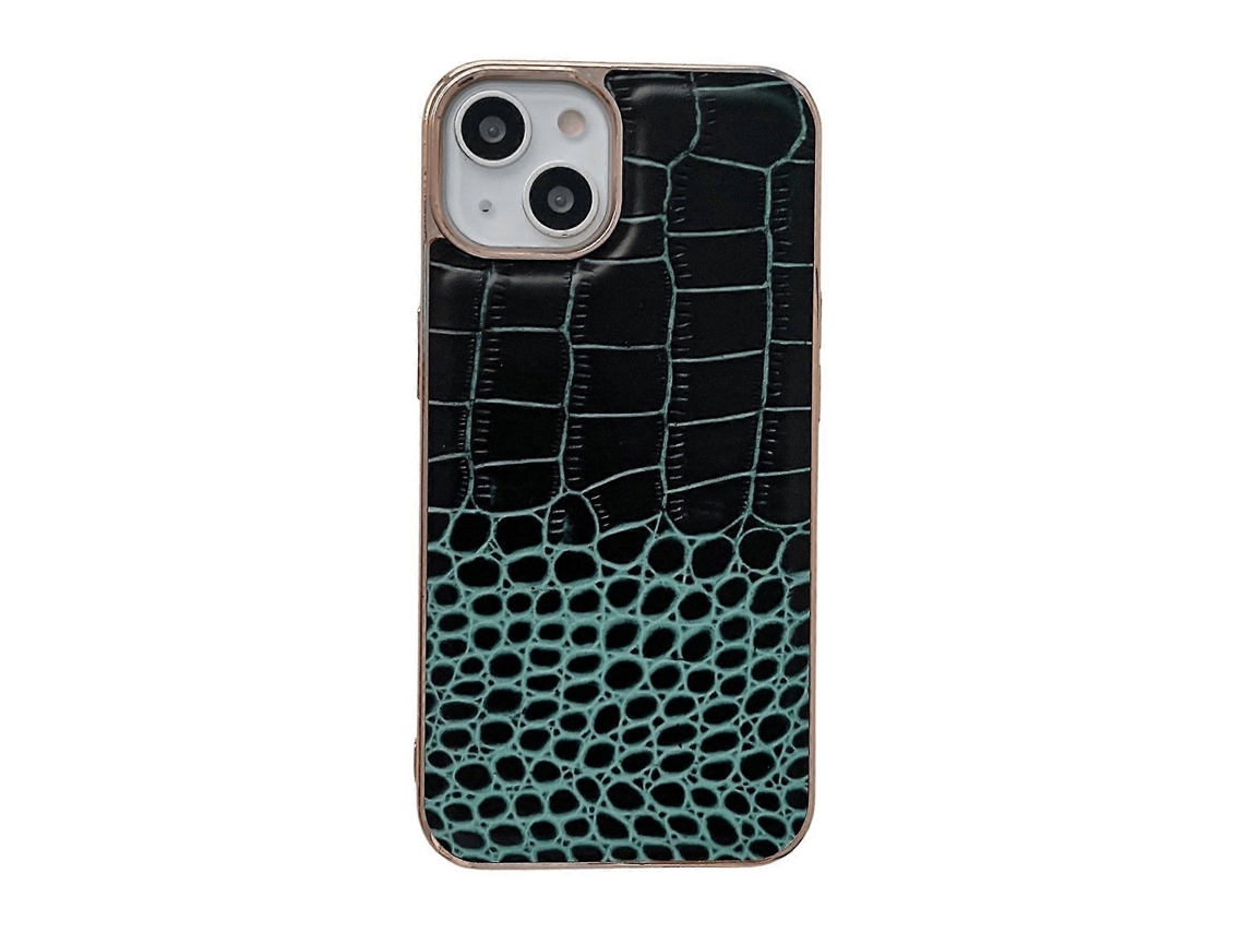 Lurelia Capa Iphone 14 Couro Tpu Textura Crocodilo Galvanoplastia