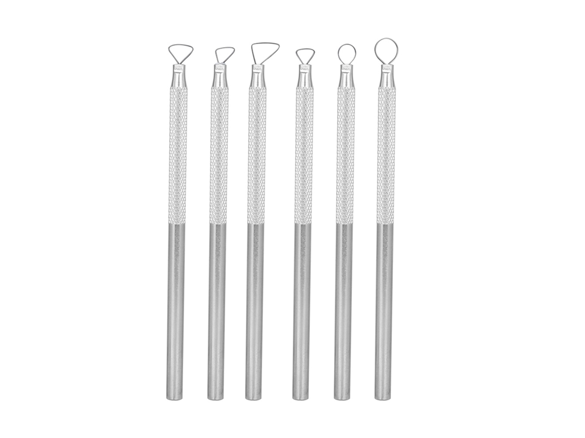 Set De 6 Ferramentas De Escultura De Argila E Cerâmica Com Lixas De Liga De Alumínio Para Gravura E Escultura