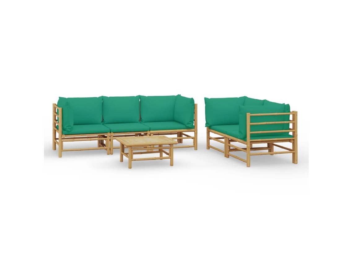 Conjunto 1 Conjunto Lounge De Jardim Vidaxl Marrom Bambu (55 X 65 X 30 Cm)