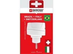 Adaptador Viagem SKROSS Europe To Suiça Itália e Brasil (Outlet Caixa Aberta)