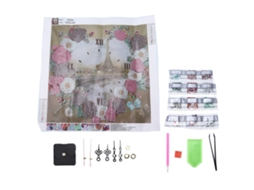 Kit Para Pintura De Piedras Strass Diy Relojes Forma Especial Pintura De Cristal Bordado Manual Decoración Hogar
