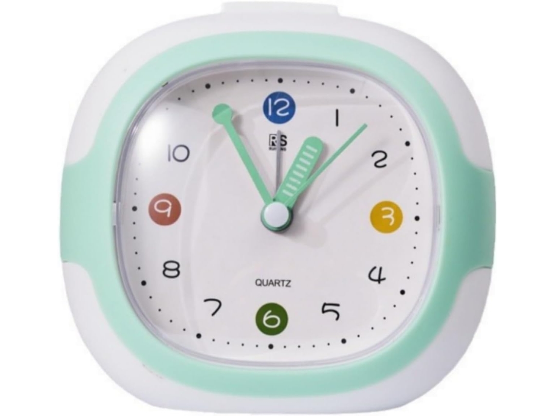 Despertador Analógico Silencioso, Sem Tique-taque, Funciona A Pilhas, Luz Noturna, Fácil De Configurar, Despertar Suave (verde)