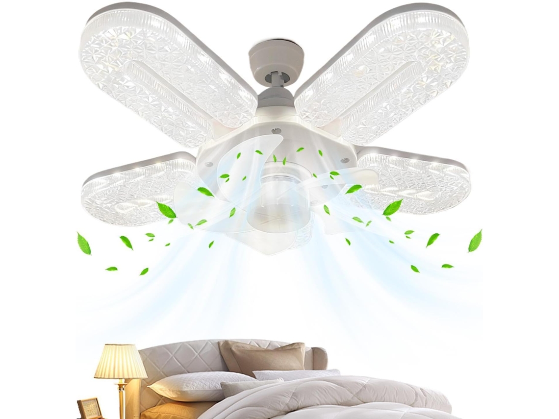 Ventilador De Teto Com Luz Led, 6 Velocidades E Controle Remoto.