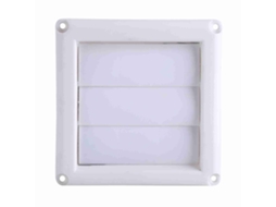 Grade de Ventilação Primerox, parede, plástico, 3 aberturas, tela anti insetos, 15x15cm, novo S/MARCA