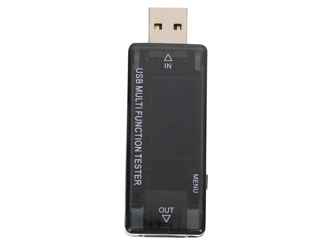 Voltímetro E Amperímetro Usb Para Teste De Alta Temperatura, Em Plástico Preto.