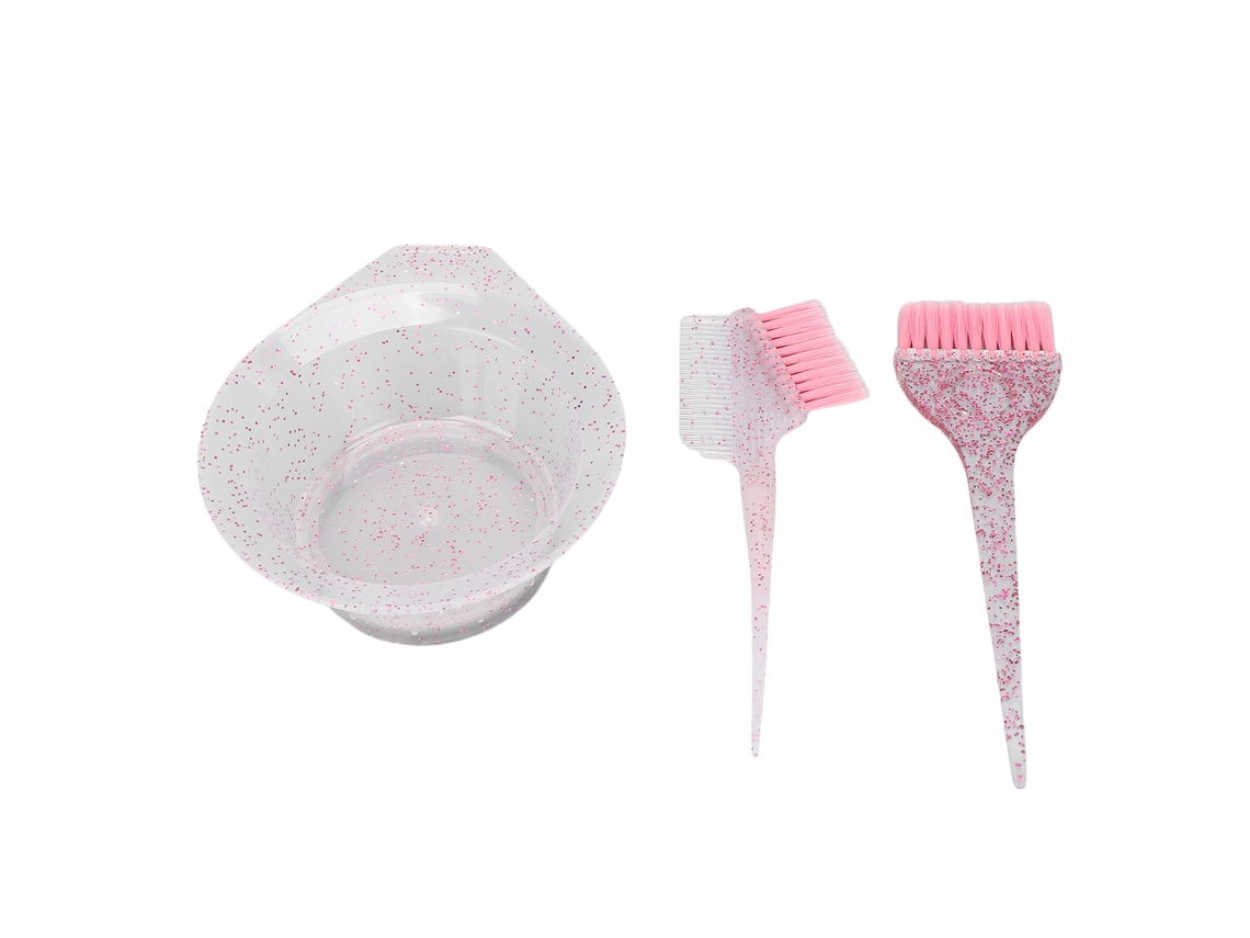 2026 3pcs Cepillos de Tinte para El Cabello Peine de Coloración Peluquería Cepillo de Colorear para Uso En Casa Y Salón Rosa