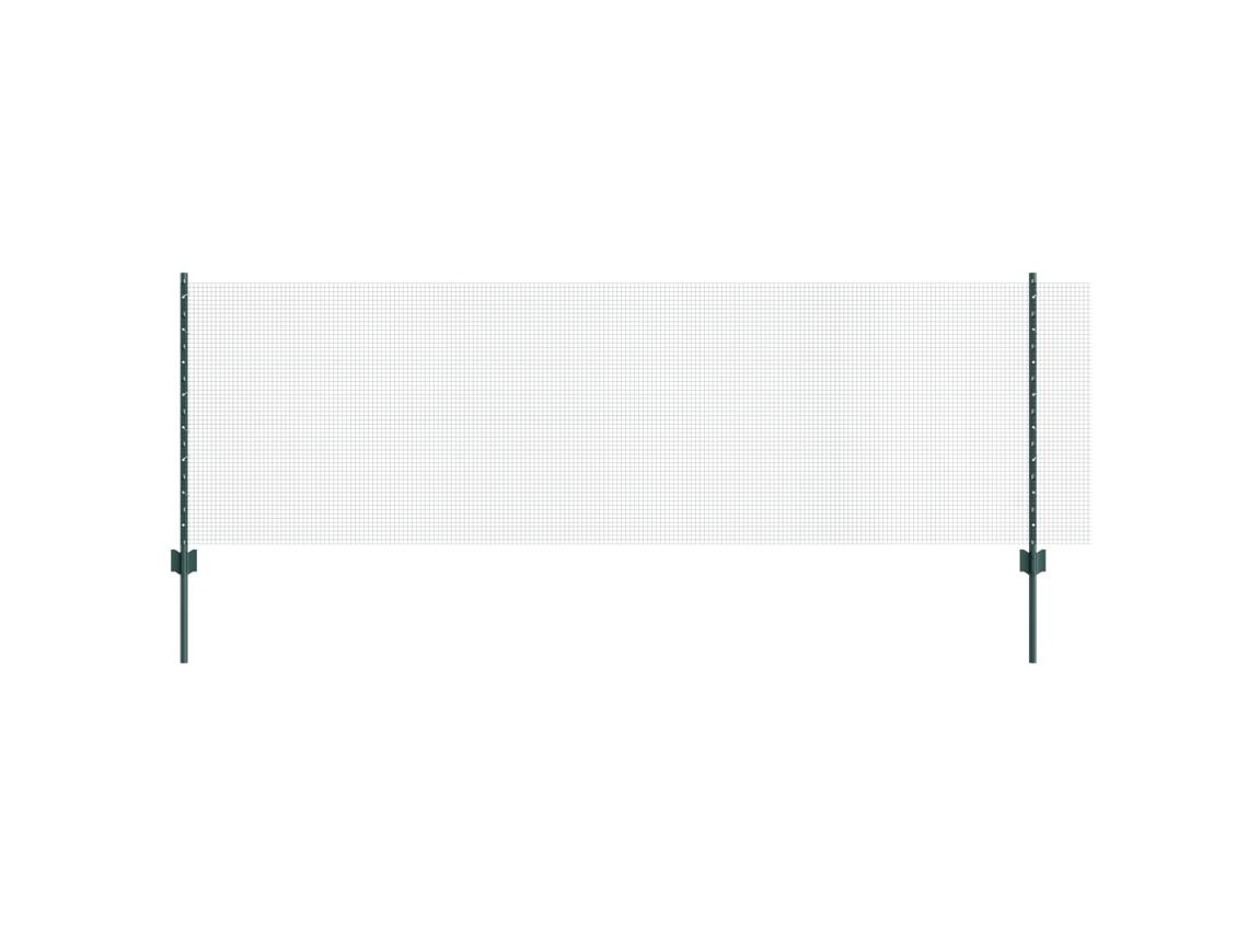 Conjunto 1 Cerca Externa Vidaxl Verde Aço (50 X 0,8 M)
