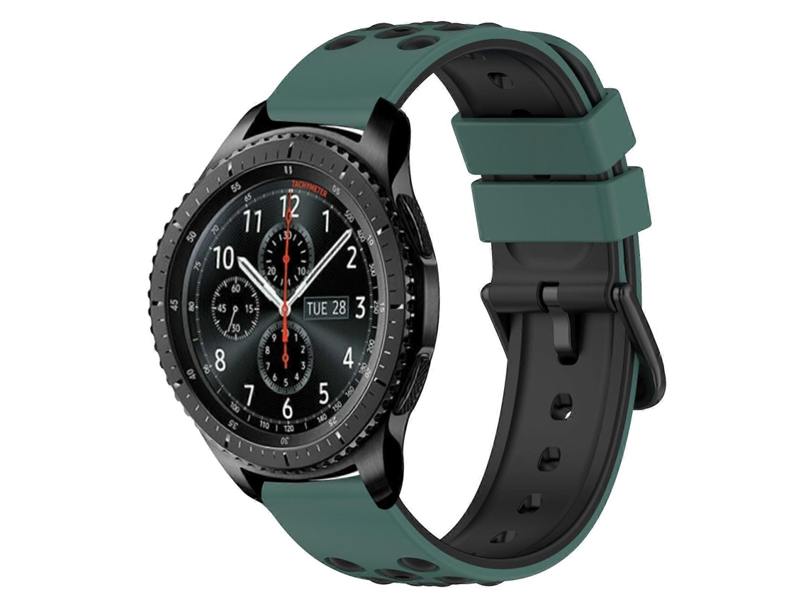 Pulseira De Silicone Poroso Bicolor De 22 Mm Para Samsung Gear S3 Frontier