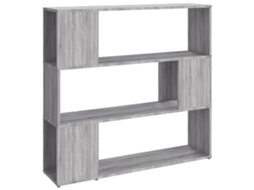 Book Cabinet, Book Cabinets Vidaxl Cinzeto Madeira Processada (100 X 24 X 94 Cm)