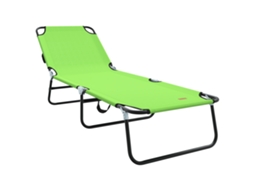 Conjunto 1 Espreguiçadeira Vidaxl Verde Poliéster (188 X 57 X 86,5 Cm)