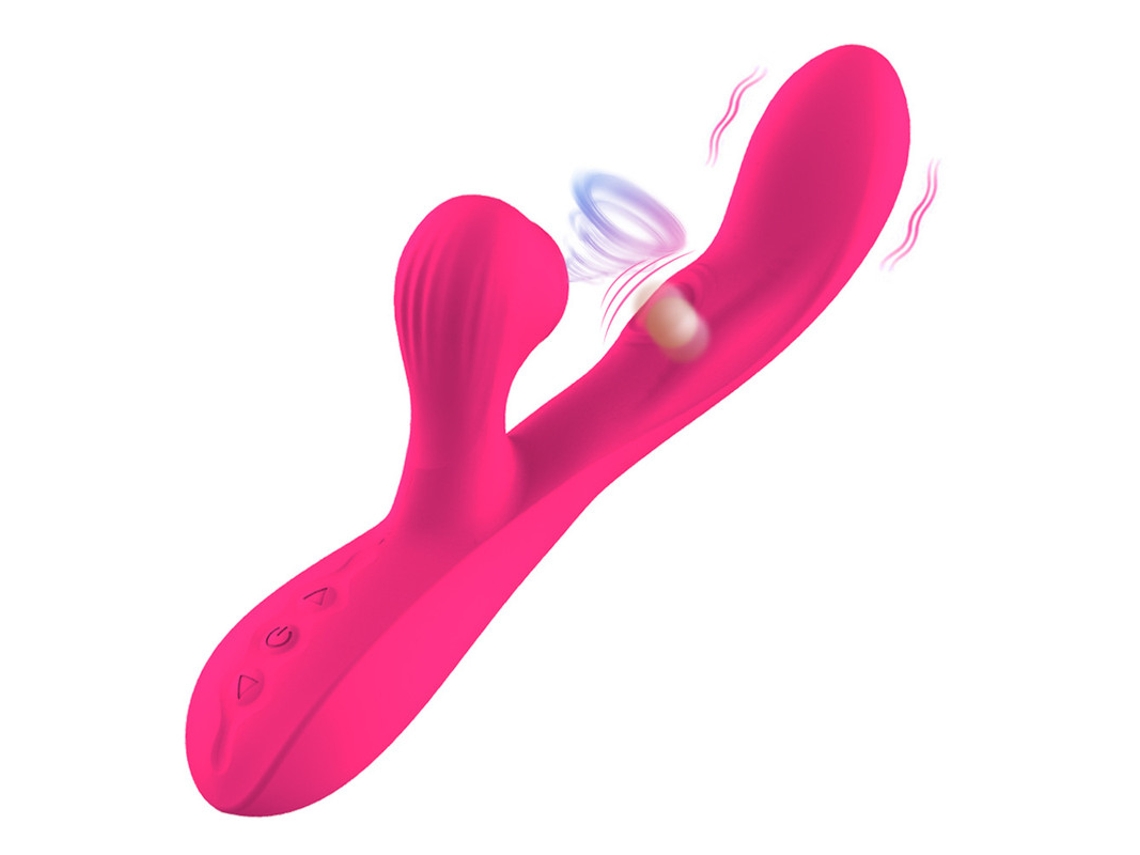 Vibrador De Massagem De Suco E Tapa Multifrequncia Para Mulheres (vermelho)