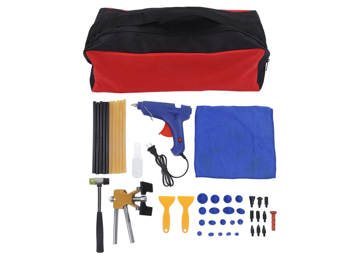 Kit de ferramentas de reparo de amassados sem pintura com 45 peças para carros 100‑240v | S/MARCA