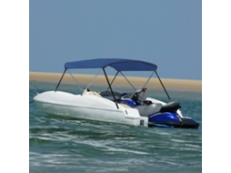 Vidaxl Toldo Em 2 Arcos Bimini 180x150x110 Cm Azul-marinho