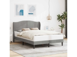 Vidaxl Estrutura da Cama Cinzento claro 160 X 200 Cm Veludo