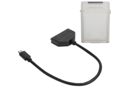 Adaptador Sata Tipo C De 2,5 Polegadas Usb 3.0 10g Para Cabo De Disco Rígido Ssd/hdd Aquaforge (cinza)