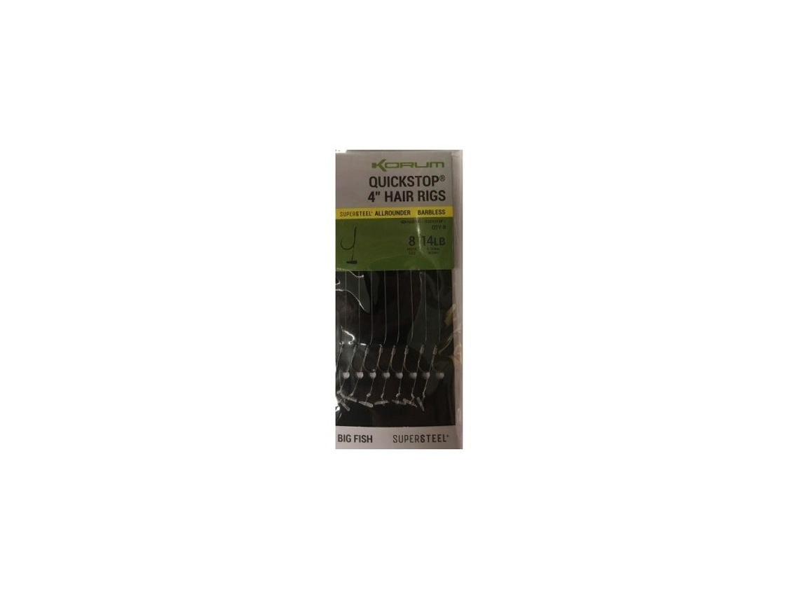 Ganchos KORUM Big Fish Hair W/Quickstops 15 Barbed