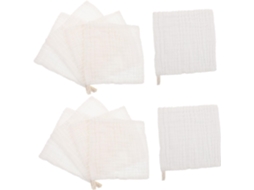 Conjunto de 10 toalhas de rosto quadradas, toalhas molhadas para bebês.