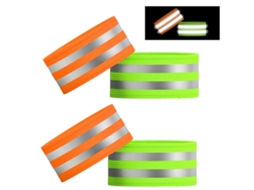 Conjunto de 4 Faixas Refletoras para Corrida, Alta Visibilidade AQUAFORGE