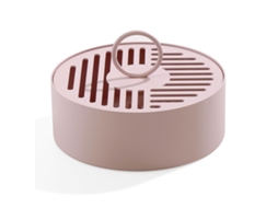 Suporte portátil para bobina anti moscas, ferro, resistente ao fogo, com alça, rosa | S/MARCA