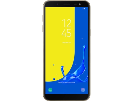 Smartphone SAMSUNG Galaxy J6 32GB Dourado — Android 8 | 5.6'' | Octa-Core | 3 GB RAM | Dual SIM
