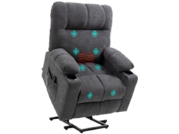 Poltrona e Encosto Ajustáveis com Apoio para os Pés, Capacidade até 150 Kg SINI TECH STORE (90x96x98 cm) Marrom