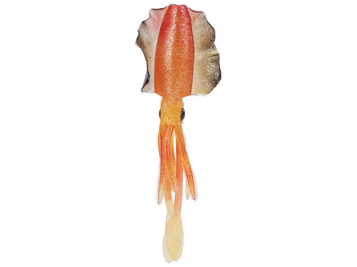 Squid Soft Lure Bionic Fish Lure Shiny Orange Glowing Sea Fishing Jig Hook Lure Octopus Artificial Bait