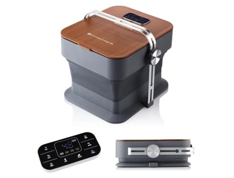 Aqua Pro Massageador De Pés Com Aquecimento, Massagem Com Bolhas, Infravermelho Marrom Medivon