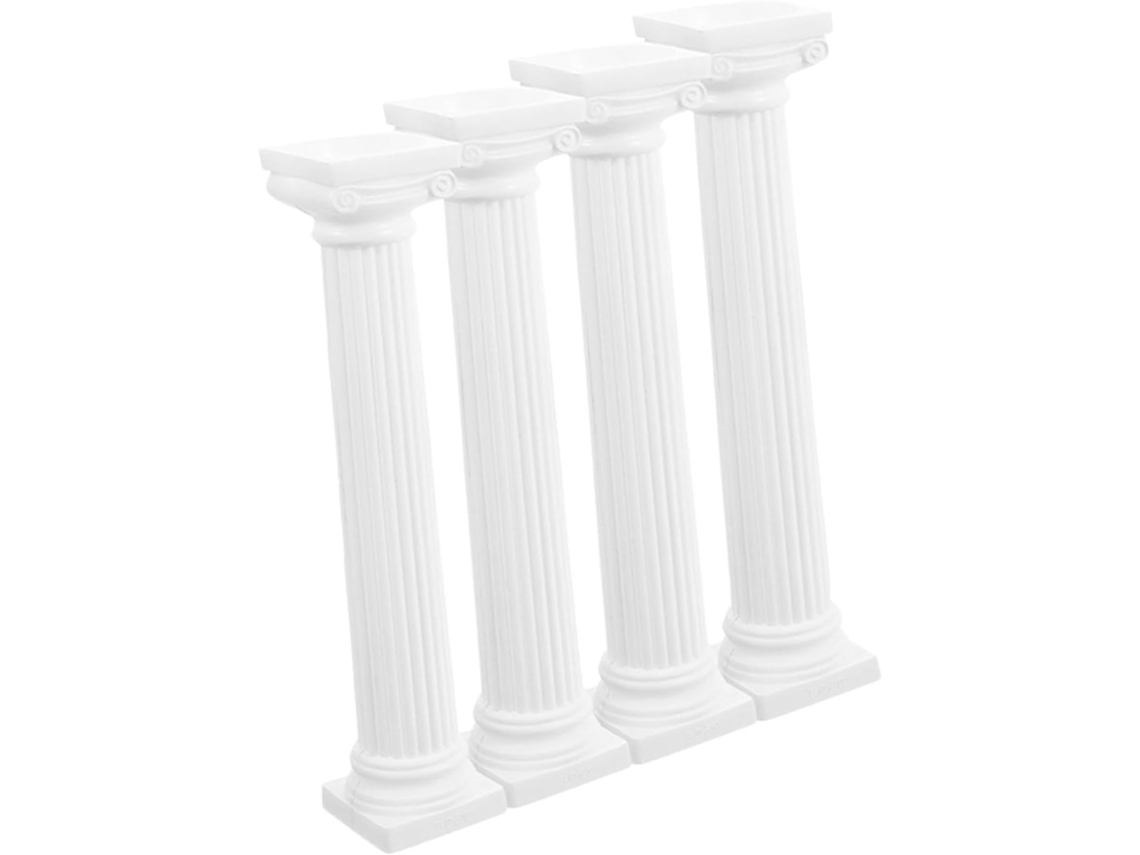 Inoomp Colunas Romanas, Kit de 4 Peças, Colunas Quadradas Pequenas Feitas de Material Robusto, Ideais para Adereços de CHABERLU