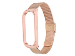 Aetheria pulseira de Aço Metal para Xiaomi Mi Band 6 e Mi Band 5 Nfc Substituição Rose Gold