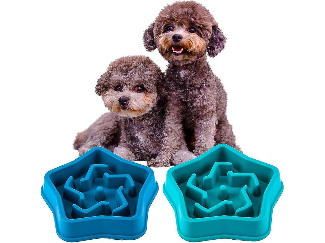 Tigelas Duplas para Alimentação Lenta de Cães, Antiderrapantes AQUAFORGE