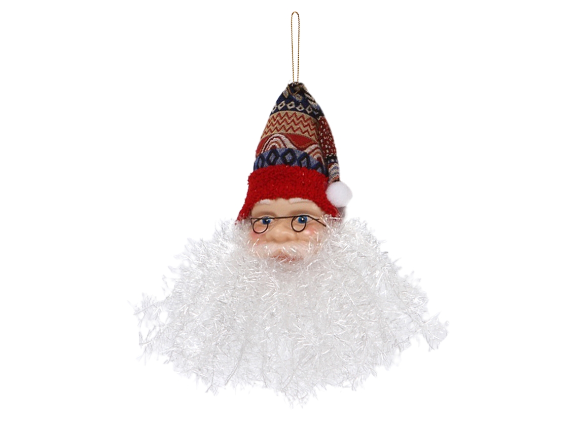 Pack de 6 barbas de Pai Natal de cor sortida, com chapéus pequenos, para idosos LAXISCREED