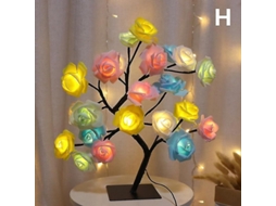 Lâmpada De Mesa Led Árvore De Rosas Luzes Noturnas Usb Decoração De Casa H
