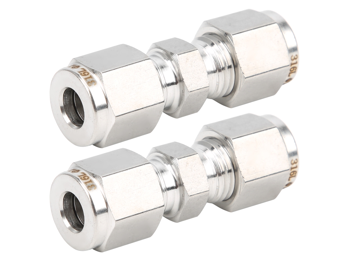 Laxiscreed Reparação De Tubos De Aço Inox 316 Com Ferrule Dupla Para 1/4 Polegadas, Conexão Resistente