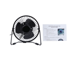 Ventilador de Mesa Usb com Led Relógio e Temperatura