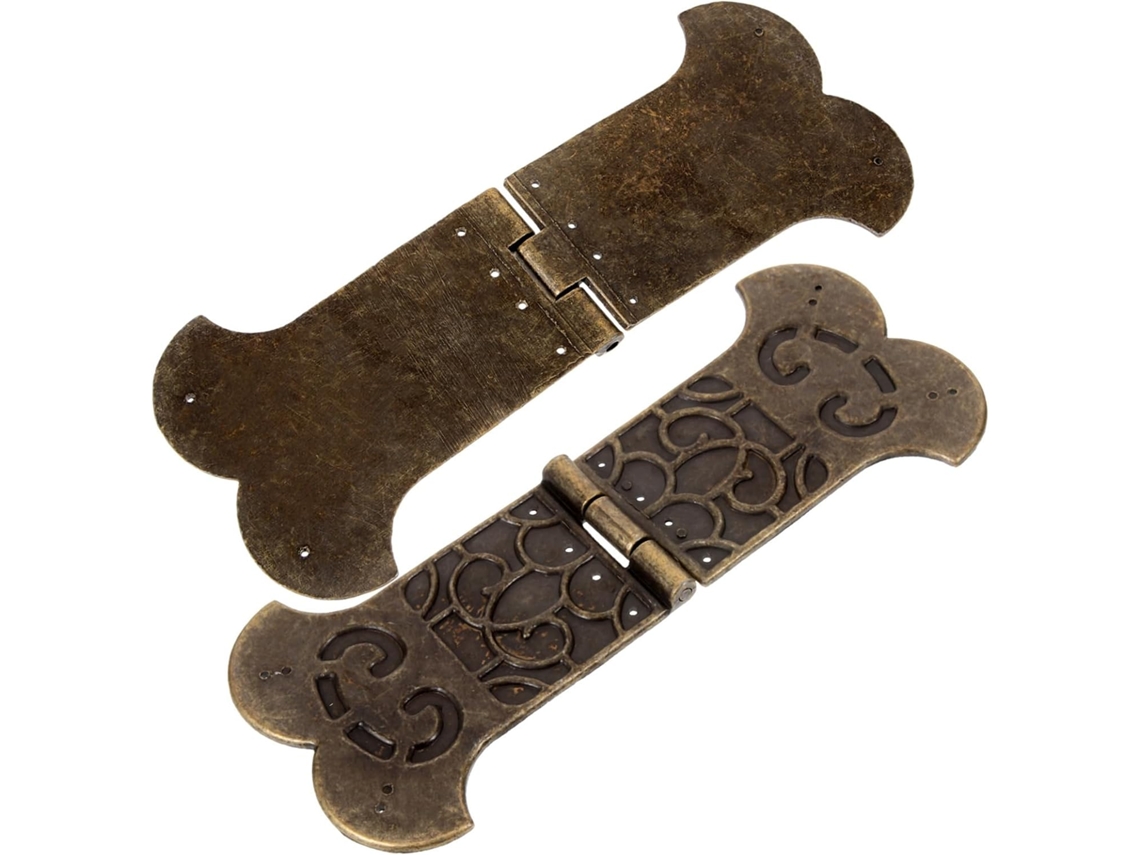 2 Peças Pequenas Vintage De Metal Para Caixa Joias E Madeira Com