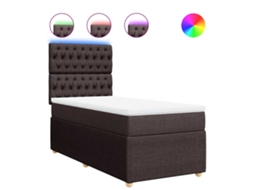 Box Spring Bed, Box Spring Beds Vidaxl Marrom Tecido (80 X 200 Cm)