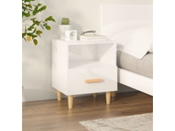 Vidaxl Mesa De Cabeceira 40x35x47 Cm Branco Brilhante