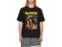 Rockinstone Pulp Fiction Men's T-shirt Mia Smoking - Black Size:xxxl