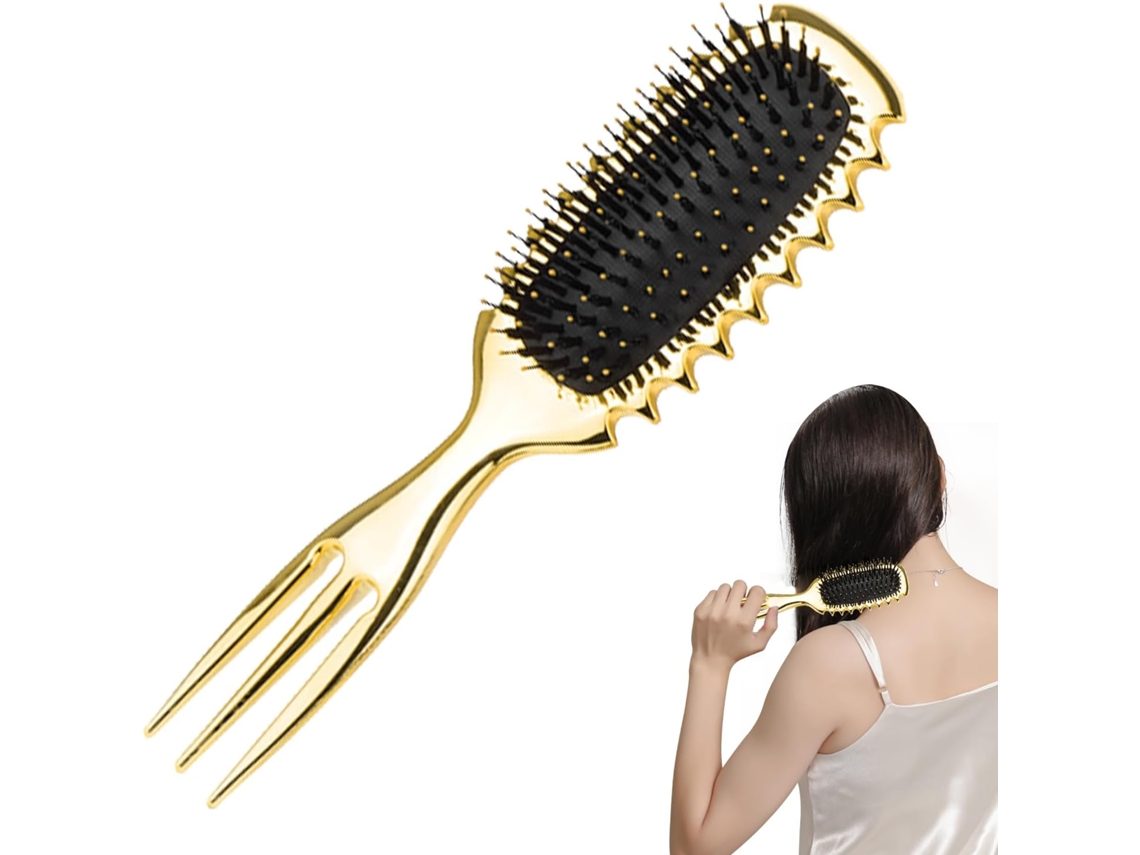 Pente Modelador De Cachos – Escova Modeladora Para Cabelos Cacheados Massageador Portátil Viagens, Casa, Atividades Ao