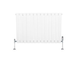 Radiador Plano Coluna Única 600x910 Mm - Branco, Aço Carbono 1,5 Mm, 826w, Alta Eficiência, Válvulas Termostáticas