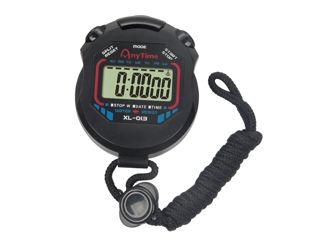 Cronômetro Digital Profissional Cronógrafo Portátil Lcd Resistente À Água com Recurso de Alarme para Treinadores e Árbitros Esportes 
