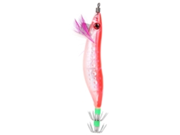 Lure (luminous Fish Attracting, Bionic Bait) 9g Luminous Spotted Wooden Shrimp Squid Hook Lure Octopus Hook (red)