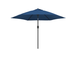 Guarda sol Exterior C/ Poste Metal 300 Cm Azul ciano MAISON EXCLUSIVE