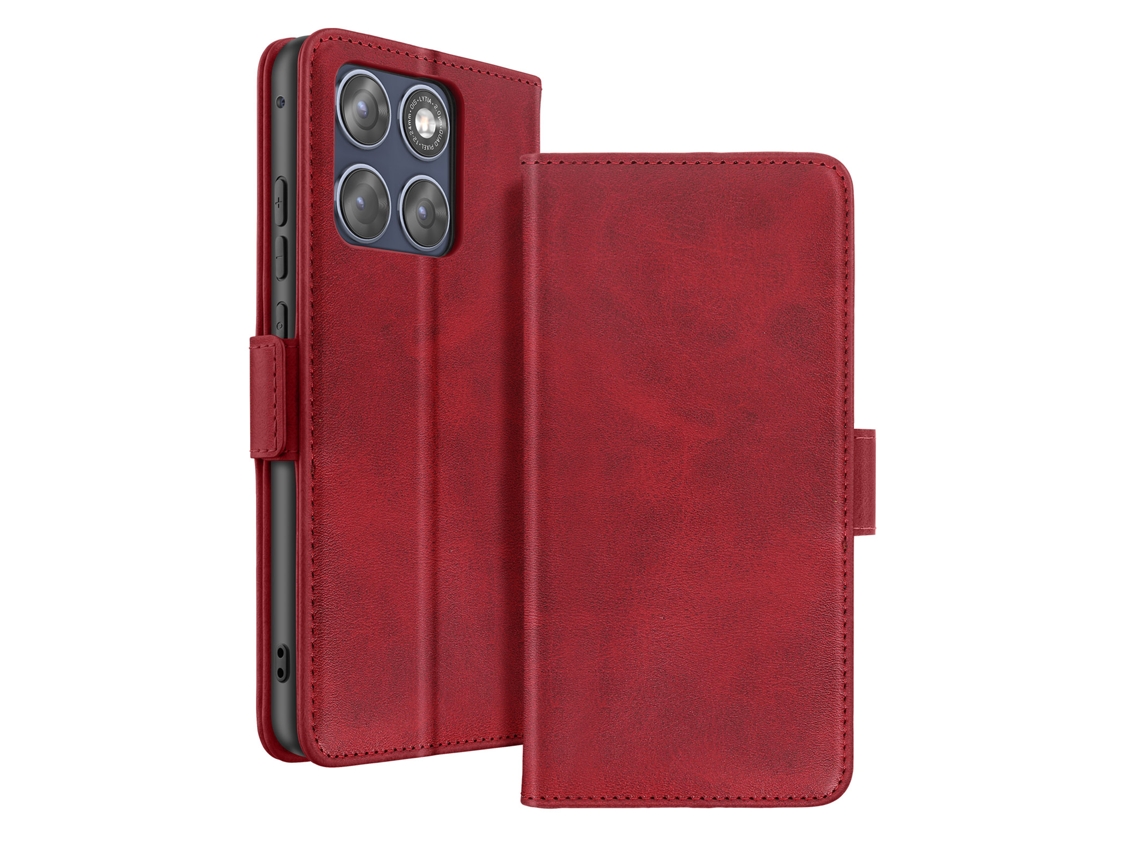 Capa De Livro Para Motorola Edge 70 Fusion Efeito Patinado Com Suporte
