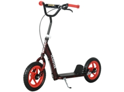 Scooter Infantil 2 Rodas, Altura Ajustável e Freio, Carga 50kg, Aço e Plástico, Vermelho